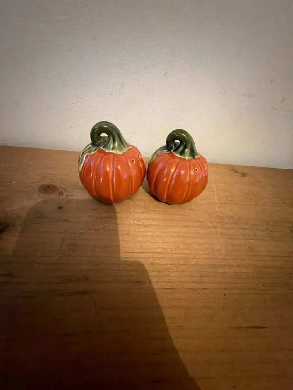 Better Homes and Gardens Pumpkin Salt and Pepper Shakers Ceramic Fall